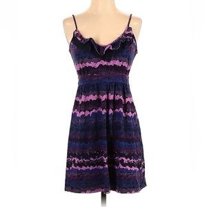 Banana Republic purple watercolor spaghetti strap sundress
